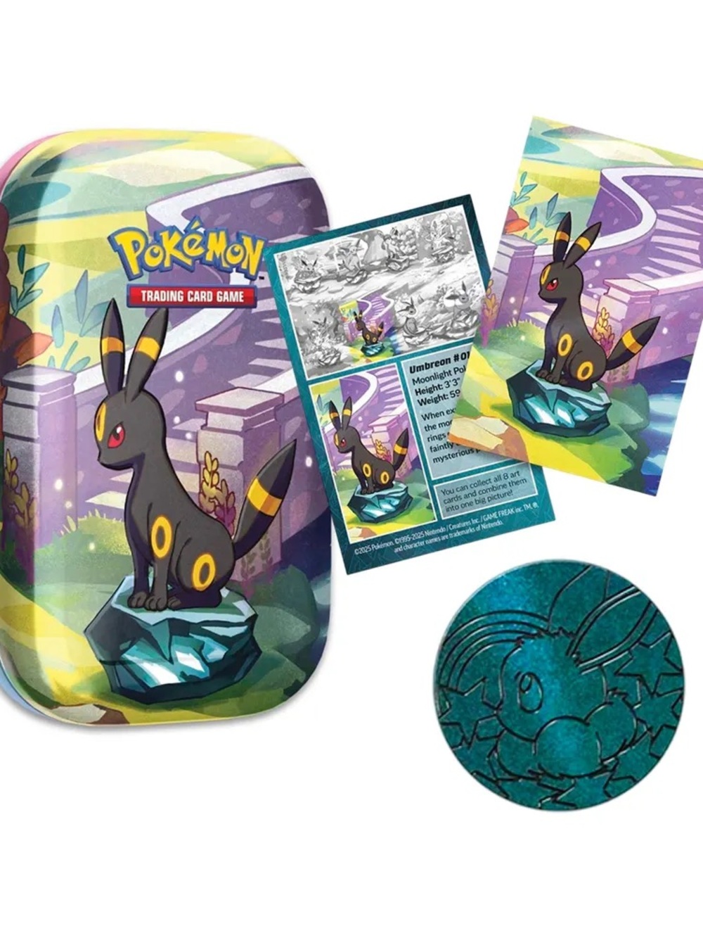 Pokemon Umbreon Tin — Black, Yellow & Teal Artwork